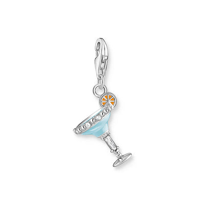 Thomas Sabo Charm Club Sterling Silver Turquoise Cocktail Glass Charm