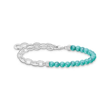 Load image into Gallery viewer, Thomas Sabo Charm Club Sterling Silver Link change Turq Bead 16-19cm Bracelet