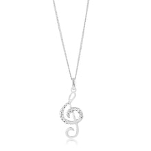Load image into Gallery viewer, Sterling Silver Textured Music Note Pendant