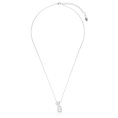 Georgini Sterling Silver Luxury Letters B Pendant On Chain
