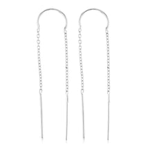 Load image into Gallery viewer, Sterling Silver Plain Threader Drop Earring