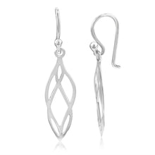 Load image into Gallery viewer, Sterling Silver Fancy Pattern Drop Earrings