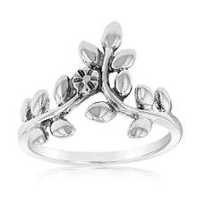Load image into Gallery viewer, Sterling Silver Leaf Branch Fancy Ring
