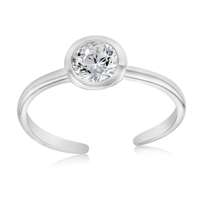 Sterling Silver Cubic Zirconia Toe Ring