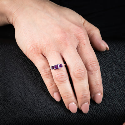 Sterling Silver Amethyst Fancy Ring