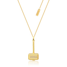 Load image into Gallery viewer, Disney Sterling Silver 14ct Gold Plated Thor Hammer Pendant On 60cm Chain