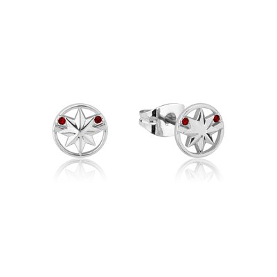 Disney Sterling Silver Captain Marvel 10mm Stud Earrings