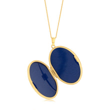 Load image into Gallery viewer, Sterling Silver Gold Plated Engraved Oval Locket