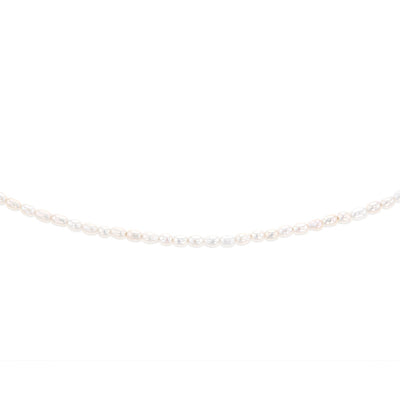 Sterling Silver Gold Plated Fresh Water Pearls 46+4cm Chain