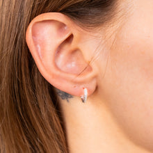 Load image into Gallery viewer, Sterling Silver White Cubic Zirconia Sleeper Earrings