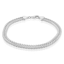 Load image into Gallery viewer, Sterling Silver Fox Tail Flat 21cm Bracelet