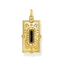Load image into Gallery viewer, Thomas Sabo Gold Plated Sterling Silver Cosmic Black Onyx Snake Pendant