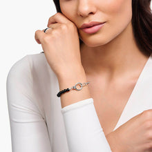Load image into Gallery viewer, Thomas Sabo Sterling Silver Cosmic Black Agate Bead 16-19cm Bracelet