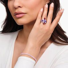 Load image into Gallery viewer, Thomas Sabo Sterling Silver Heritage Synthetic Amethyst Cocktail Ring