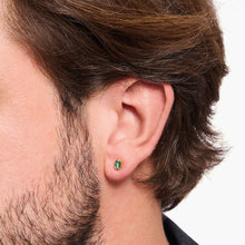 Load image into Gallery viewer, Thomas Sabo Gold Plated Sterling Silver Crocodile Rock Green Stud Earrings