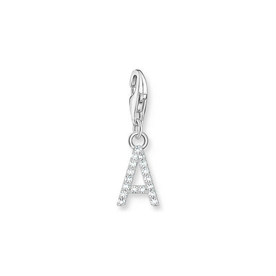 Thomas Sabo Sterling Silver Charmista Zirconia Letter A Charm