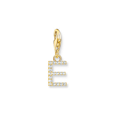 Thomas Sabo Gold Plated Sterling Silver Charmista CZ Letter 