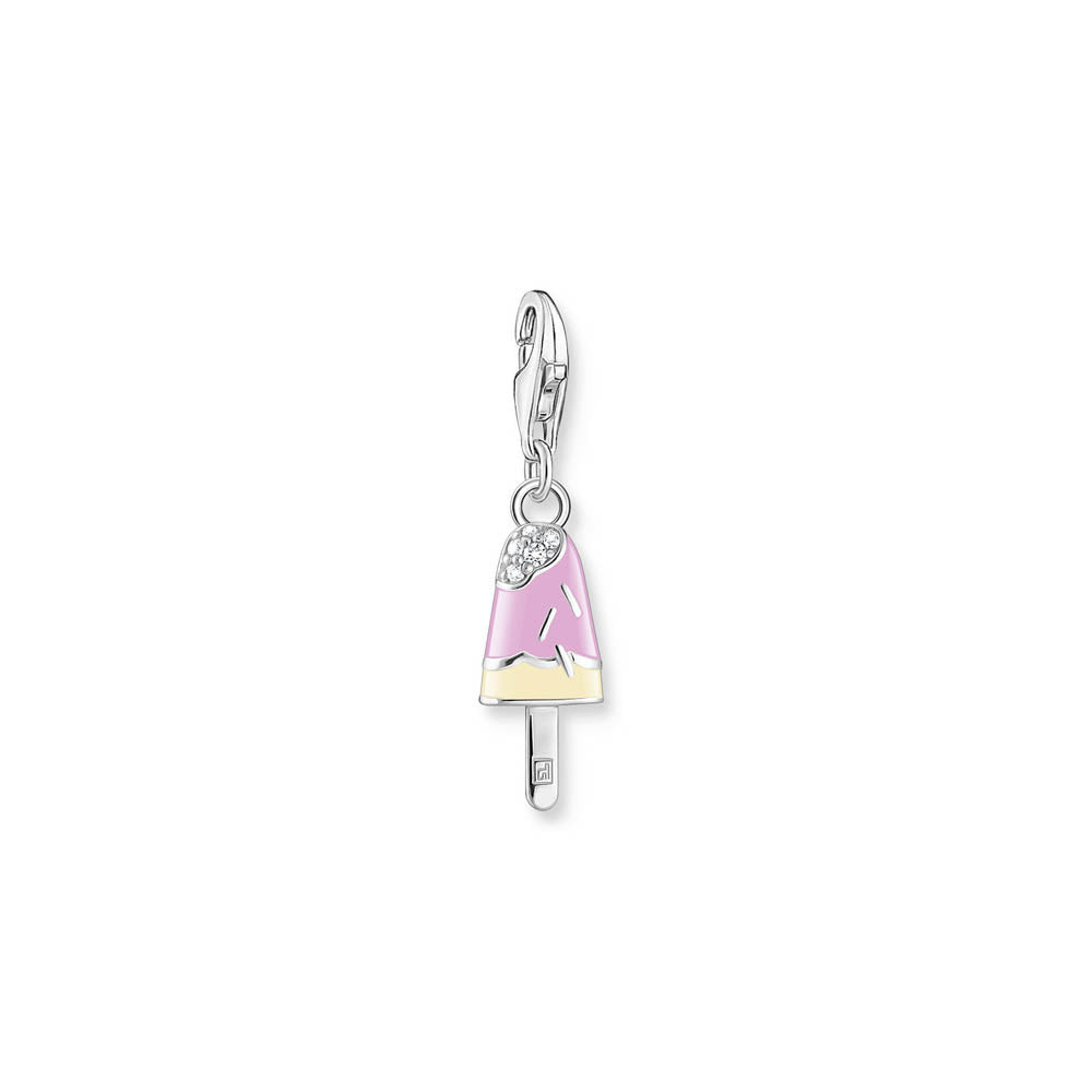 Thomas Sabo Sterling Silver Charmista Enamel Ice Cream CZ Charm