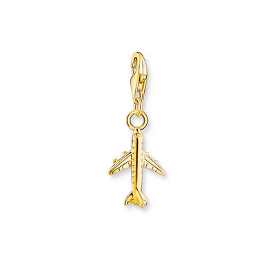 Thomas Sabo Gold Plated Sterling Silver Charmista Plane Charm