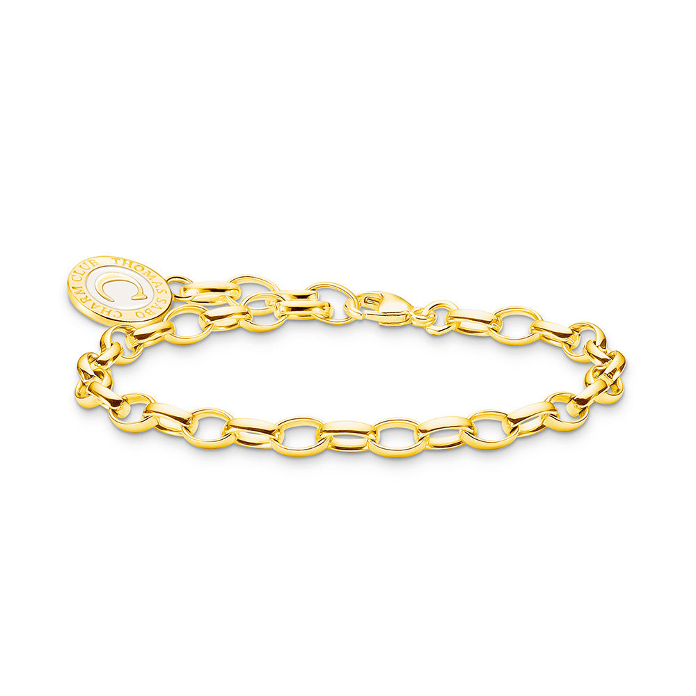 Thomas Sabo Gold Plated Sterling Silver Belcher 19cm Bracelet