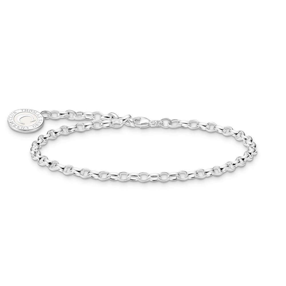 Thomas Sabo Sterling Silver Charmista Silver Fine Belcher 13cm Bracelet