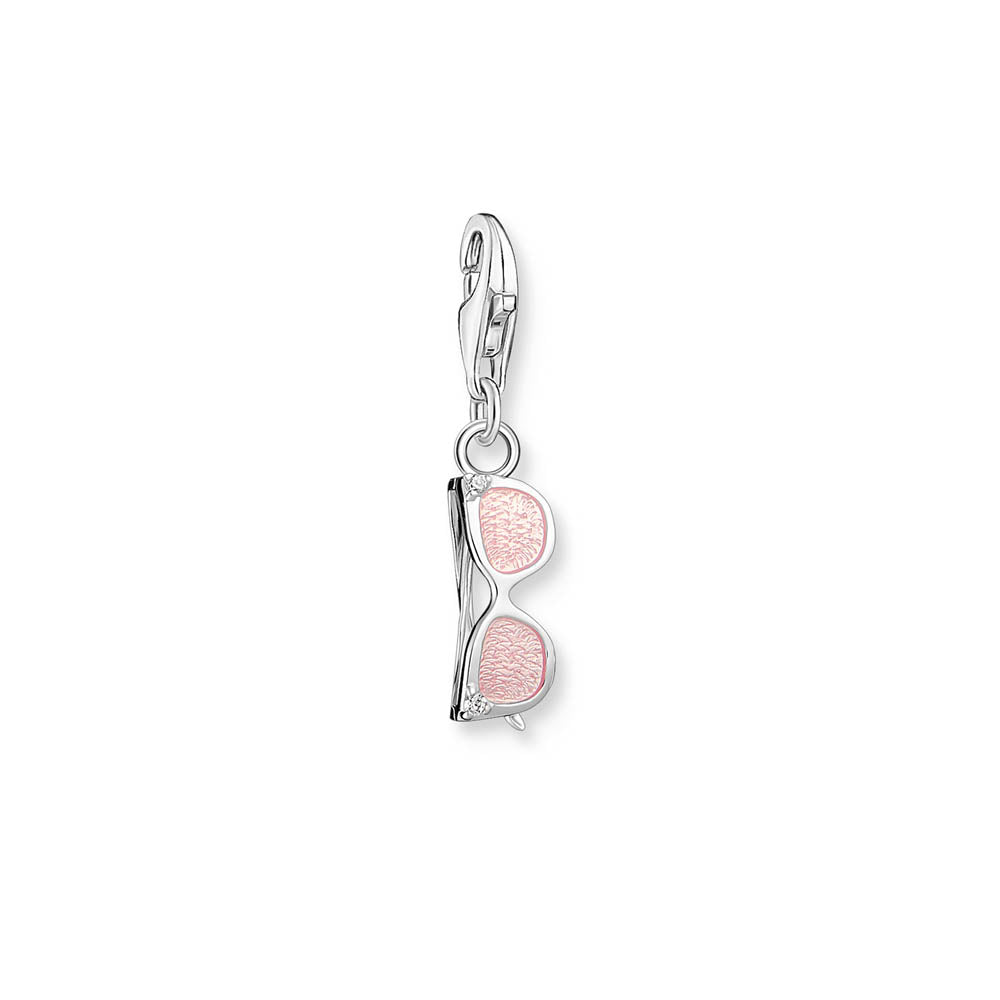 Thomas Sabo Sterling Silver Charmista Pink Sunglasses Charm