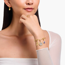Load image into Gallery viewer, Thomas Sabo Gold Plated Sterling Silver Charmista 3D Purple Octagon Charm