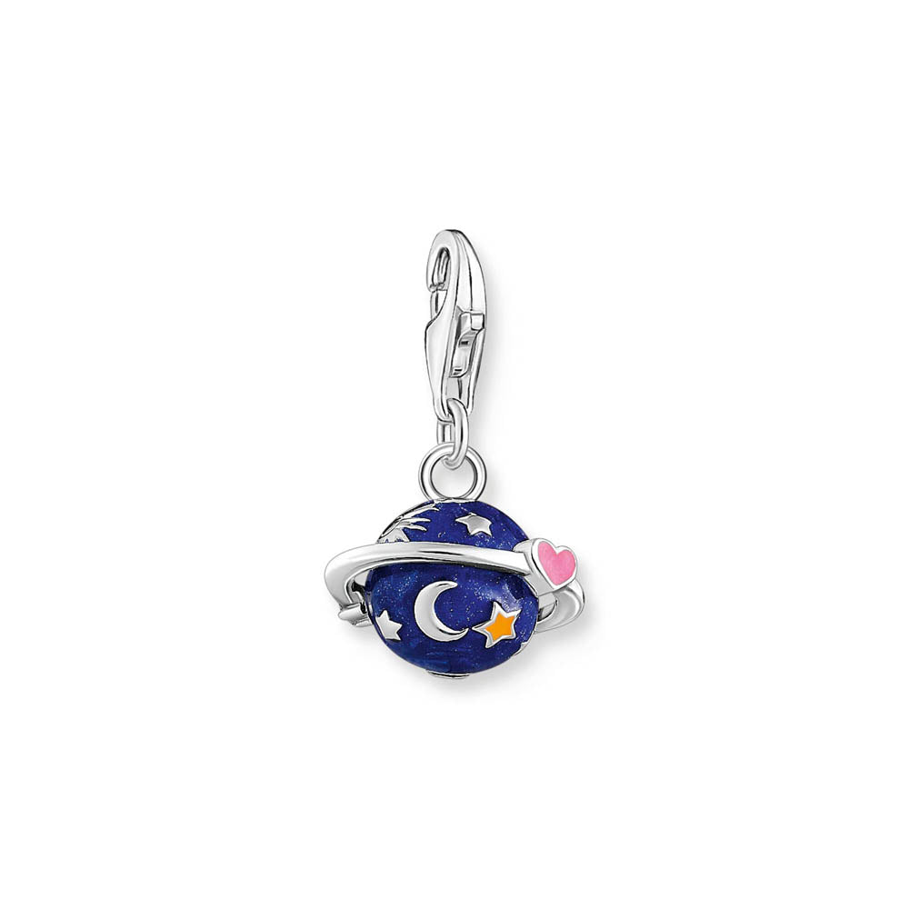 Thomas Sabo Sterling Silver Charmista Glow Blue Planet Charm