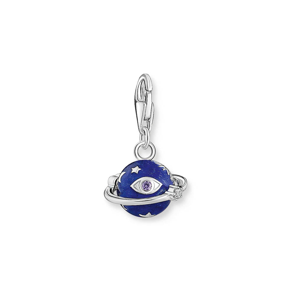 Thomas Sabo Sterling Silver Charmista Glow Blue Planet Charm