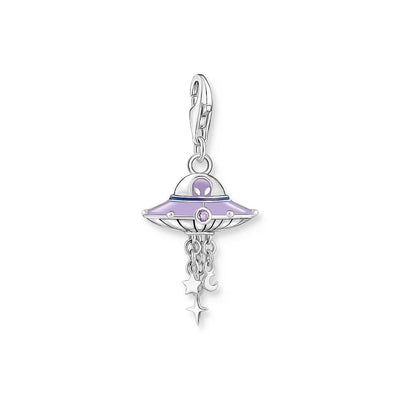 Thomas Sabo Sterling Silver Charmista Glow UFO CZ Charm