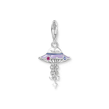 Load image into Gallery viewer, Thomas Sabo Sterling Silver Charmista Glow UFO CZ Charm