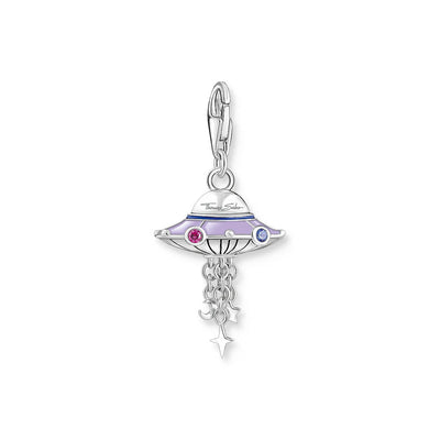 Thomas Sabo Sterling Silver Charmista Glow UFO CZ Charm