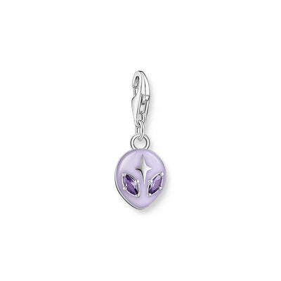 Thomas Sabo Sterling Silver Charmista Glow Purple Alien CZ Charm