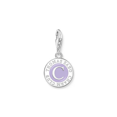 Thomas Sabo Sterling Silver Charmista Purple Member Coin Charm
