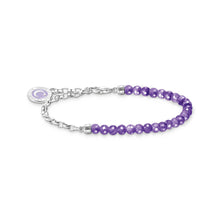 Load image into Gallery viewer, Thomas Sabo Sterling Silver Charmista Amethyst Bead 19cm Charm Bracelet