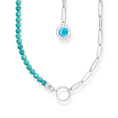 Thomas Sabo Sterling Silver Charmista Turquoise 40-45cm Chain
