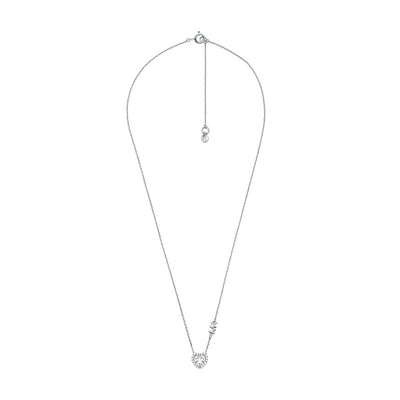 Michael Kors Sterling Silver Premium Heart Pendant On Chain