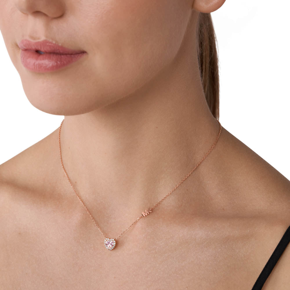 Michael Kors Heart Pendant Necklace, Metal, No information : Amazon.de:  Fashion
