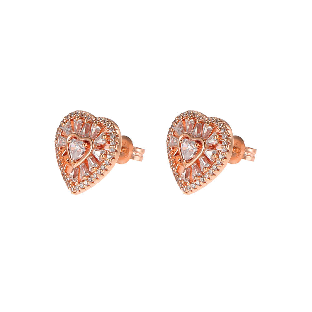 MICHAEL KORS Womens Earrings MKC1119AN791 925% Silver Gold Rose Swarovski -  Golden Outlet