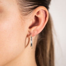 Load image into Gallery viewer, Sterling Silver Plain 20mm Hoop Earrings