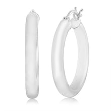 Load image into Gallery viewer, Sterling Silver Plain 20mm Hoop Earrings