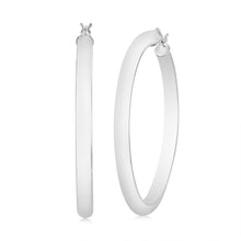 Load image into Gallery viewer, Sterling Silver Plain 40mm Hoop Earring