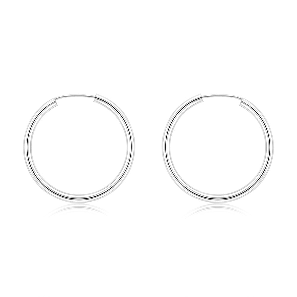 Sterling Silver Plain 20mm Sleeper Earring