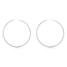 Load image into Gallery viewer, Sterling Silver Plain 40mm Sleeper Earrings