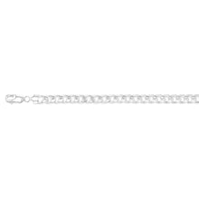 Load image into Gallery viewer, Sterling Silver Curb Beveled 23cm Bracelet