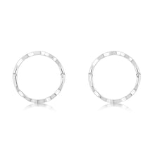 Load image into Gallery viewer, Sterling Silver Diamond Cut 12mm Sleeper Earrings