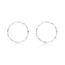 Load image into Gallery viewer, Sterling Silver Diamond Cut 12mm Sleeper Earring