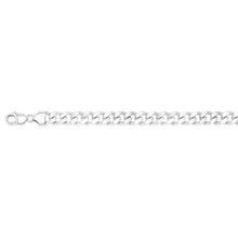 Load image into Gallery viewer, Sterling Silver Beveled Curb 300Gauge 21cm Bracelet