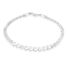 Load image into Gallery viewer, Sterling Silver Serpentine 150 Gauge 19cm Bracelet