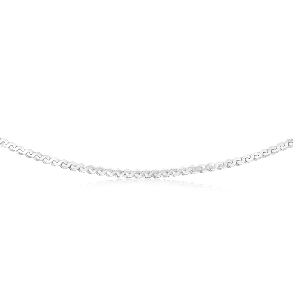 Sterling Silver Fancy 150 Gauge 45cm Chain
